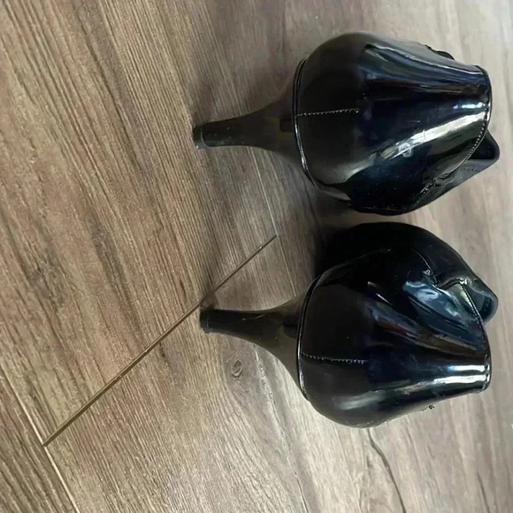 ❤️2/50❤️Bandolino Black Ruched Fabric Heel Bootie Pointed Toe  Slip On size 8.5 - Picture 5 of 8